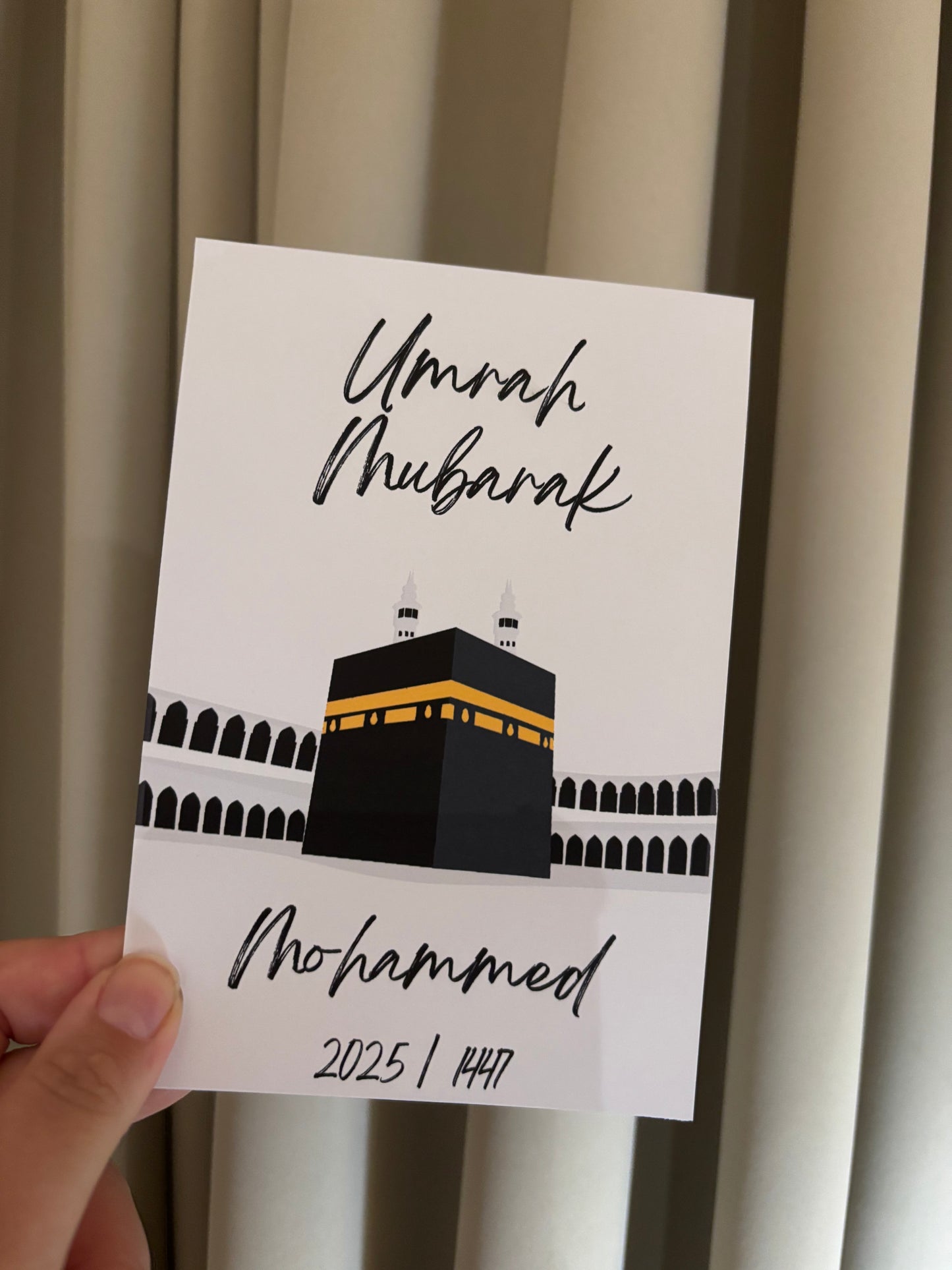 Umrah of Hadj Mubarak | tafelkaart