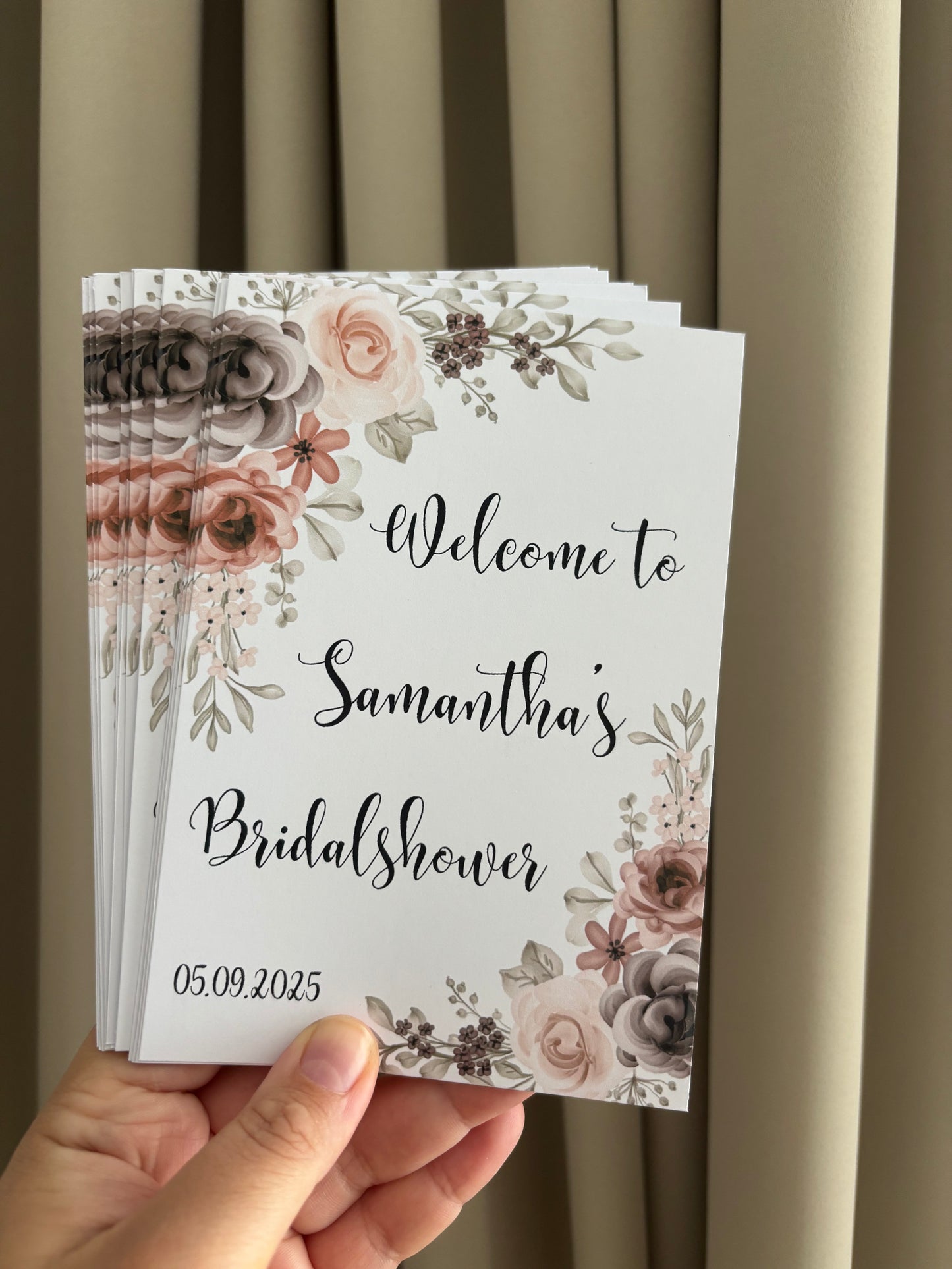 Bridalshower Tafelkaart | bloemendesign
