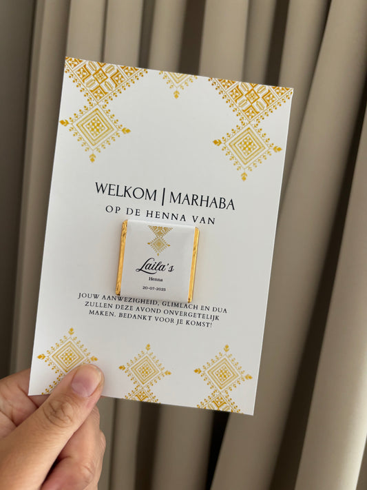 Henna Tafelkaart | met mini chocolade