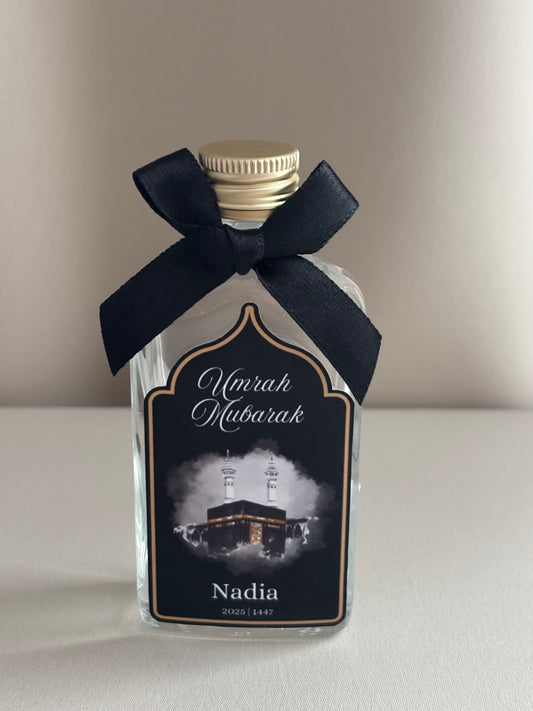 Umrah Mubarak | zwart | zamzam flesje