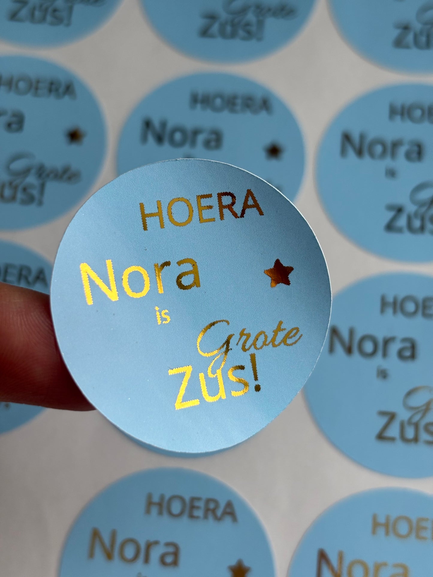 Hoera grote broer/zus || goudfolie