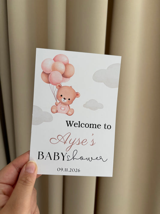 Babyshower Tafelkaart | beer