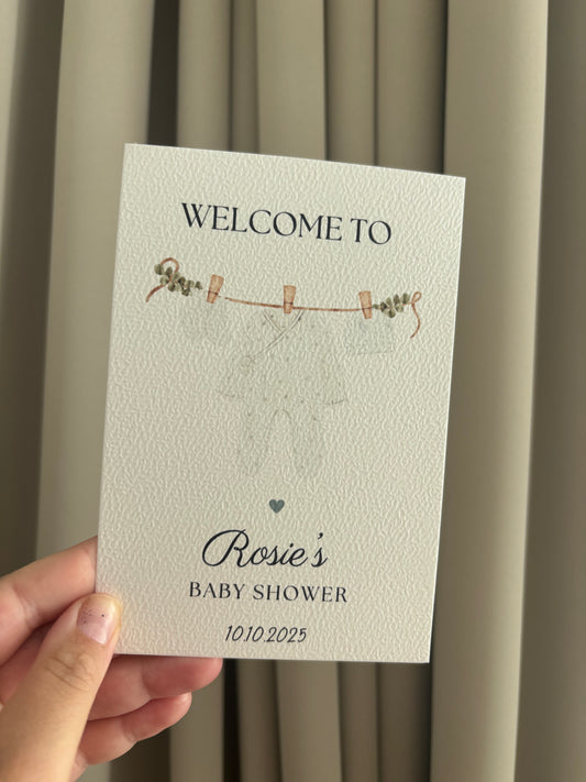 Babyshower Tafelkaart | romper
