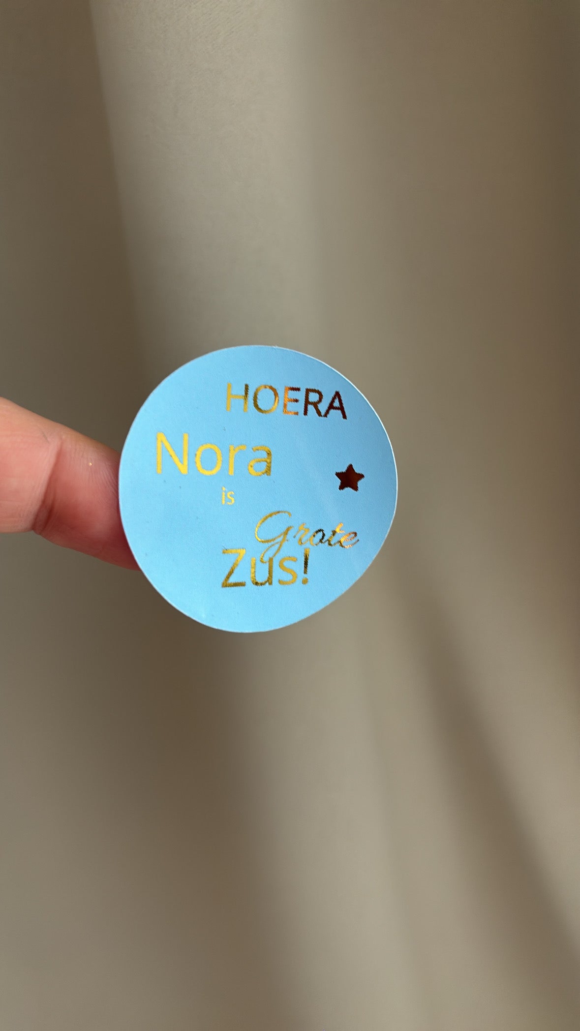 Hoera grote broer/zus || goudfolie