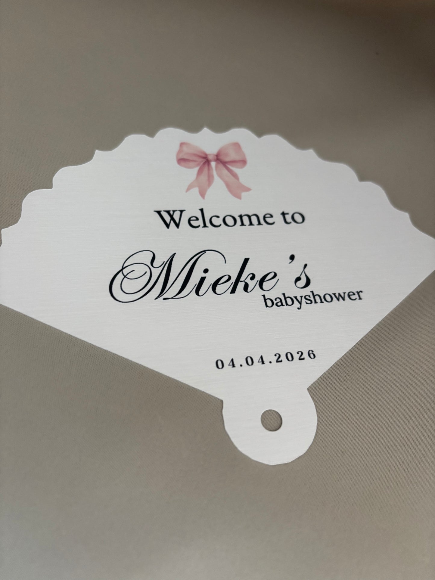 waaier met kwastje babyshower