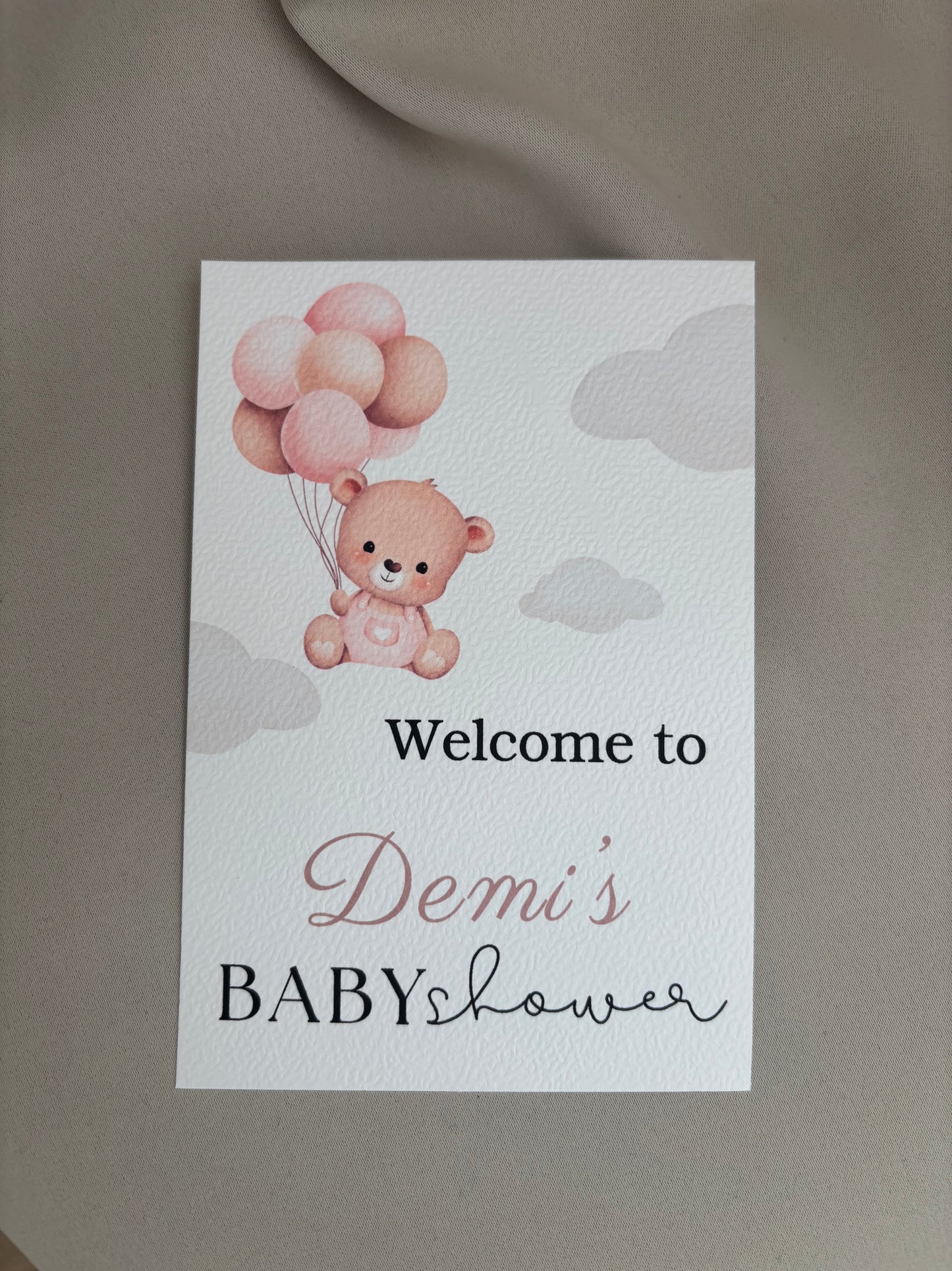 Babyshower Tafelkaart | beer