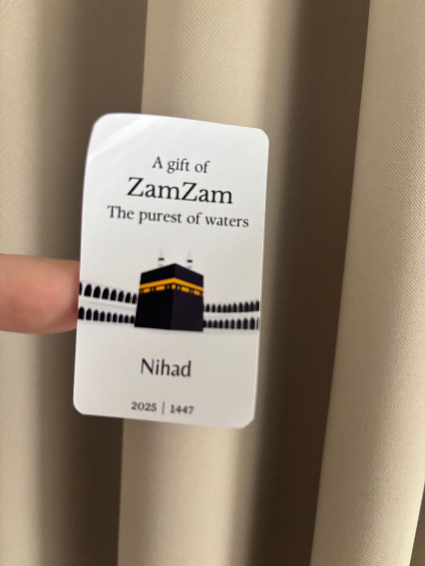 A gift of zamzam stickers