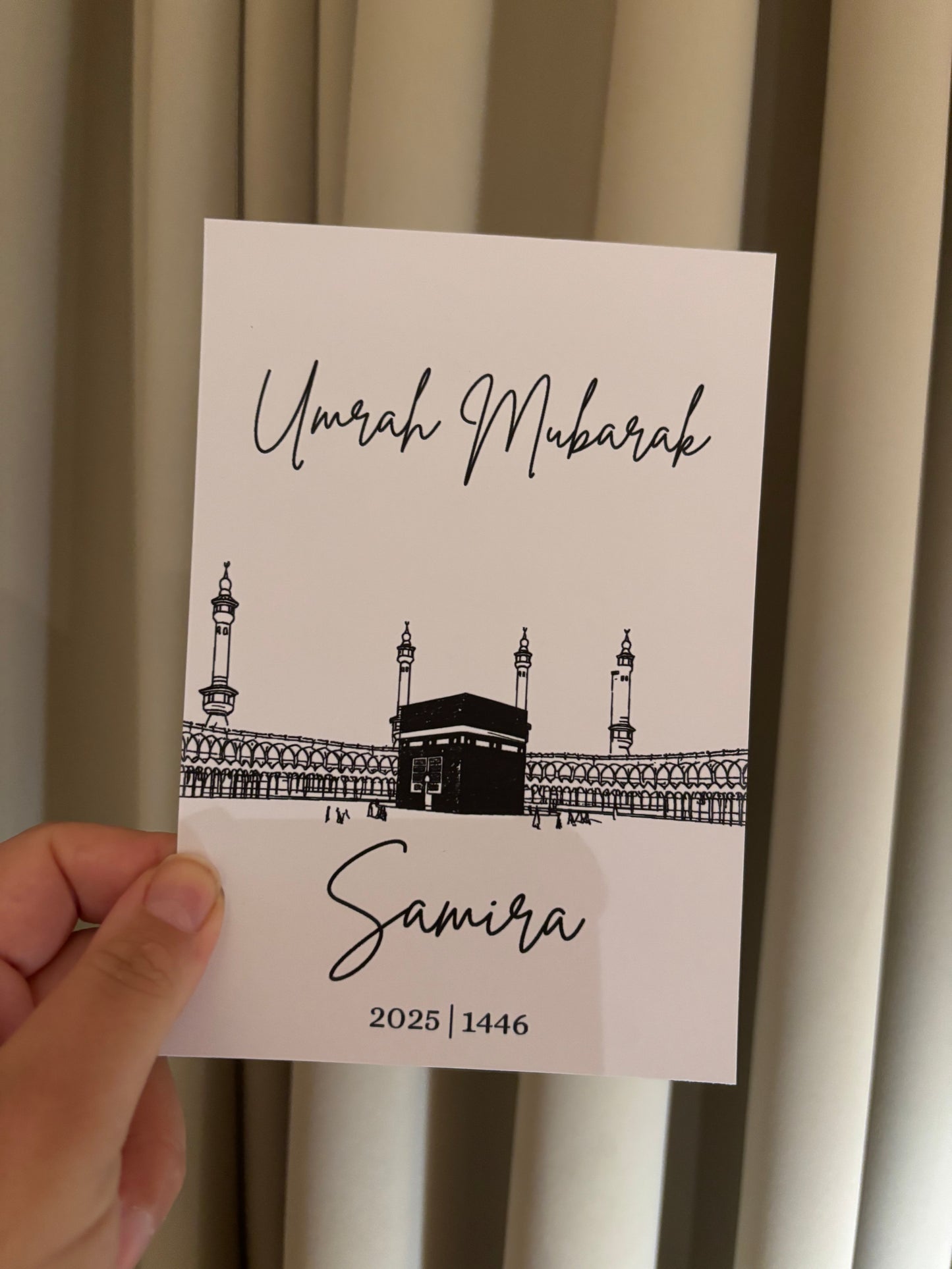 Umrah of Hadj Mubarak tafelkaart