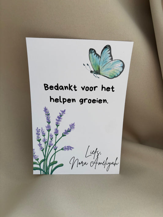 Bedank voor het helpen groeien | leerkrachten