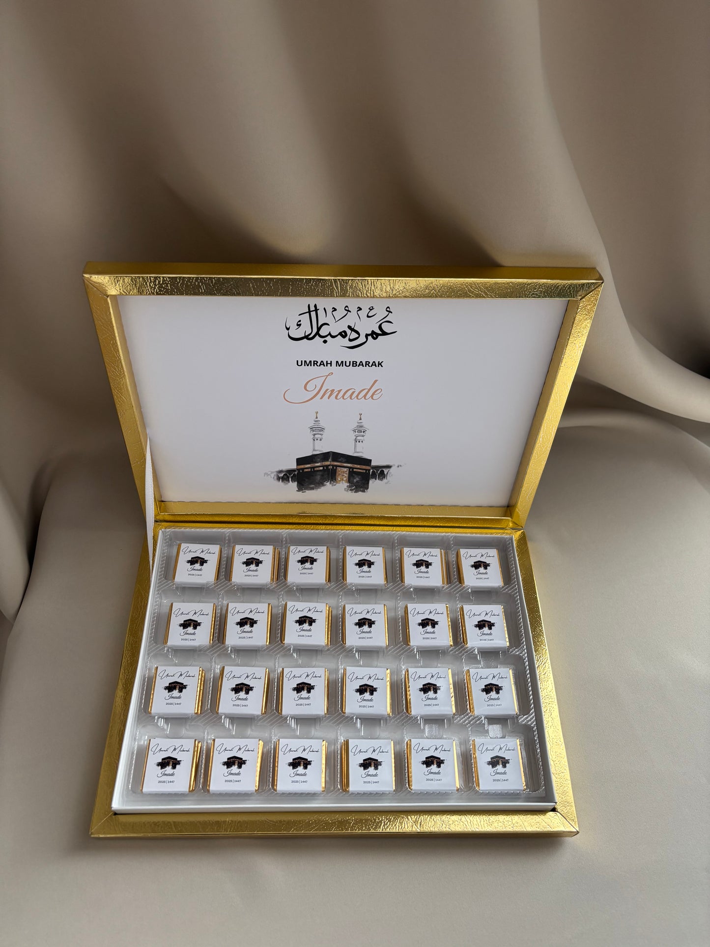 Umrah & Hadj Mubarak Chocoladebox | met inhoud & ontwerp