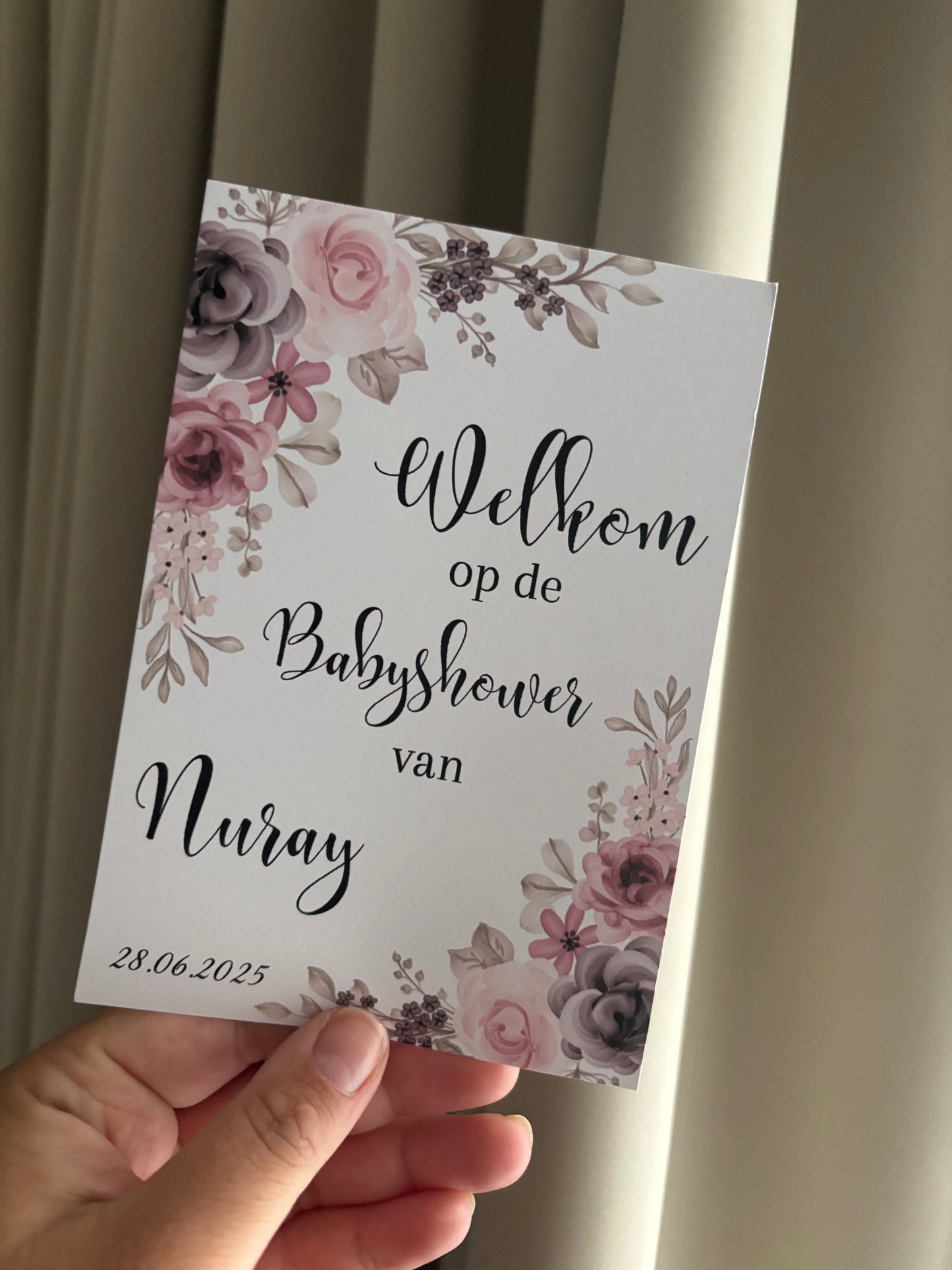 Babyshower Tafelkaart