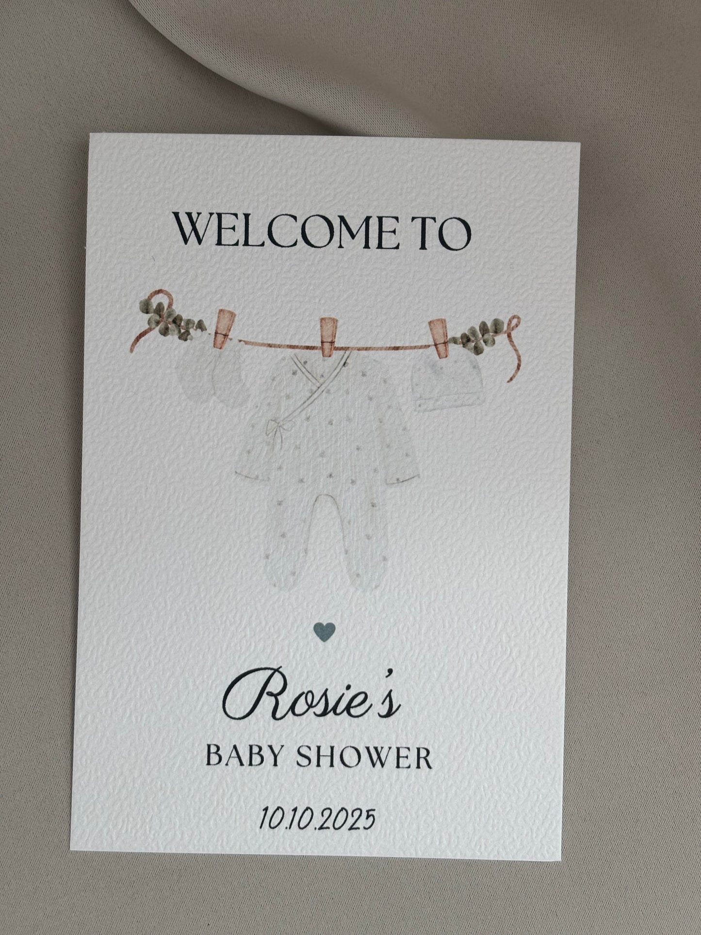 Babyshower Tafelkaart | romper