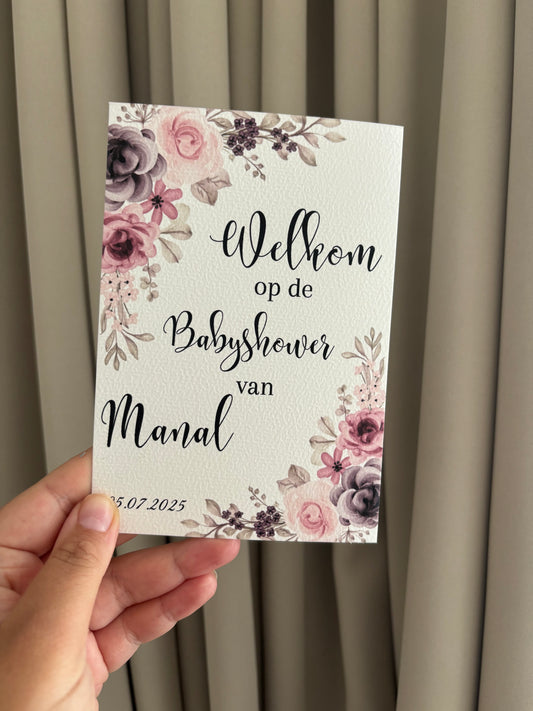 Babyshower Tafelkaart