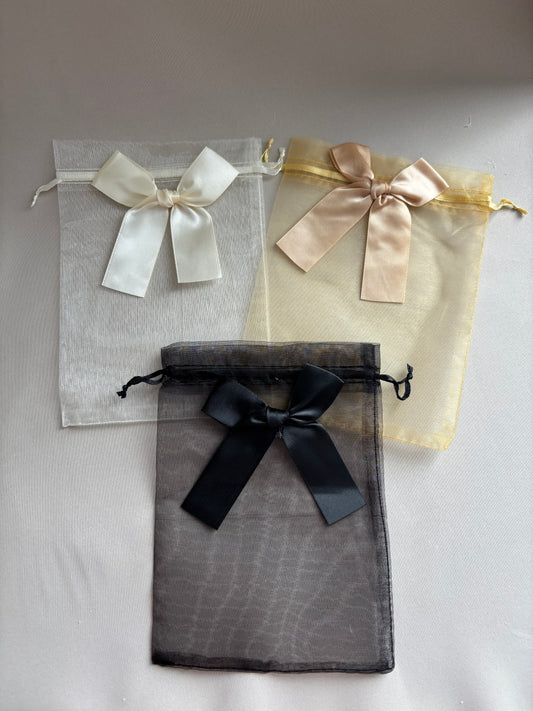 Zakjes met strik | Beige