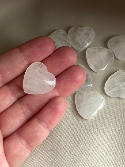 Rozenkwarts hart | wit