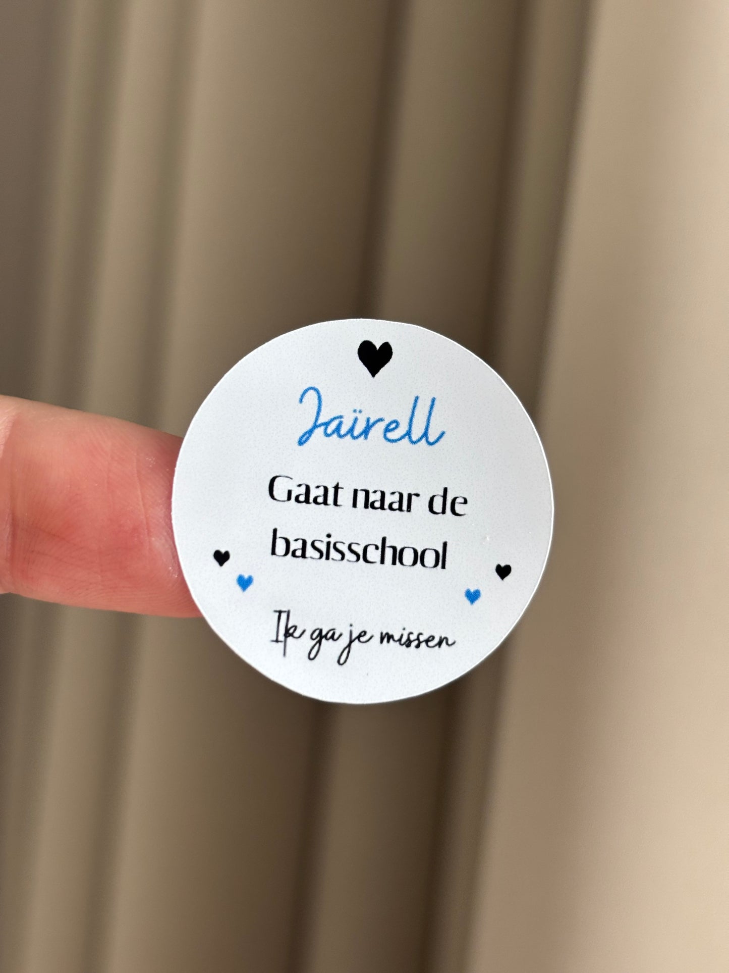 Afscheid stickers | Gaat naar de basisschool | roze of blauw