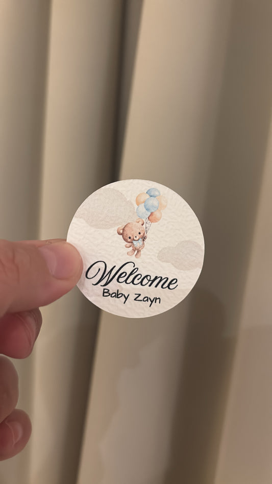 Welcome baby ronde kaartjes
