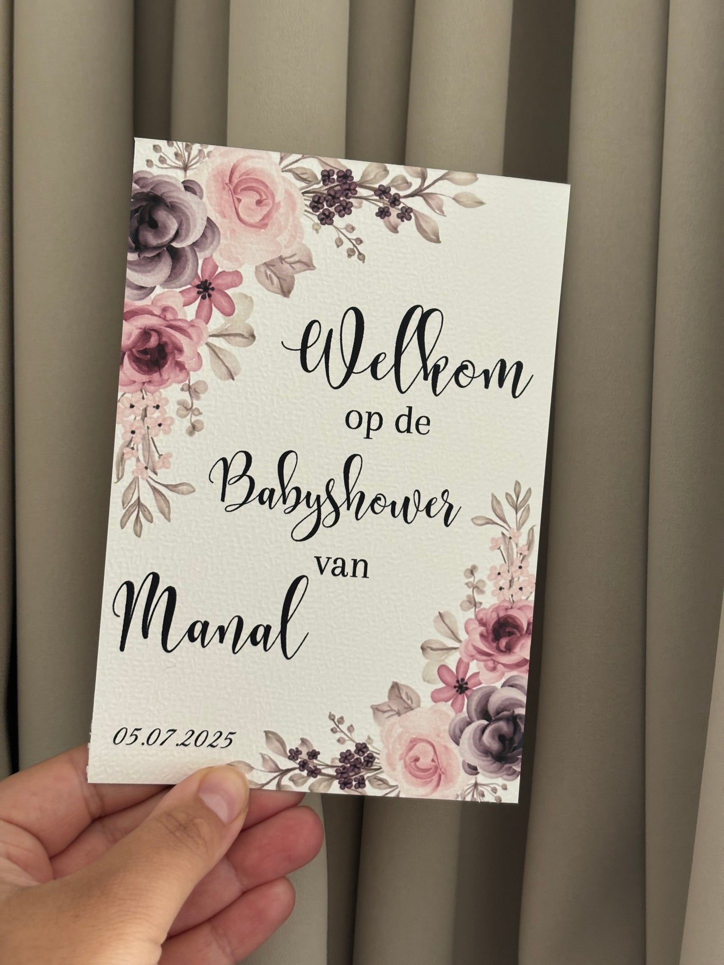 Babyshower Tafelkaart