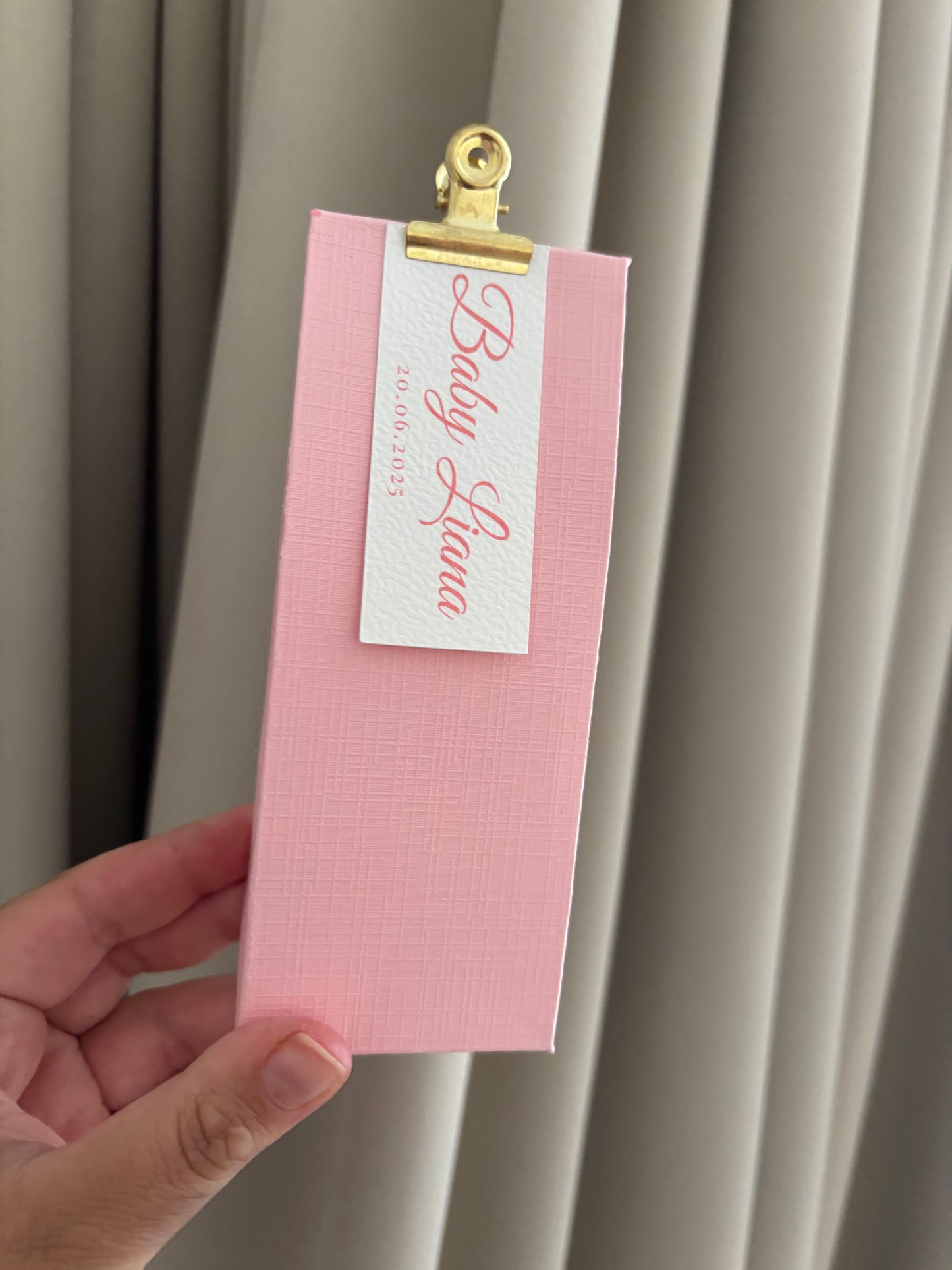 Babyshower bedankje | hoog doosje | verschillende kleuren