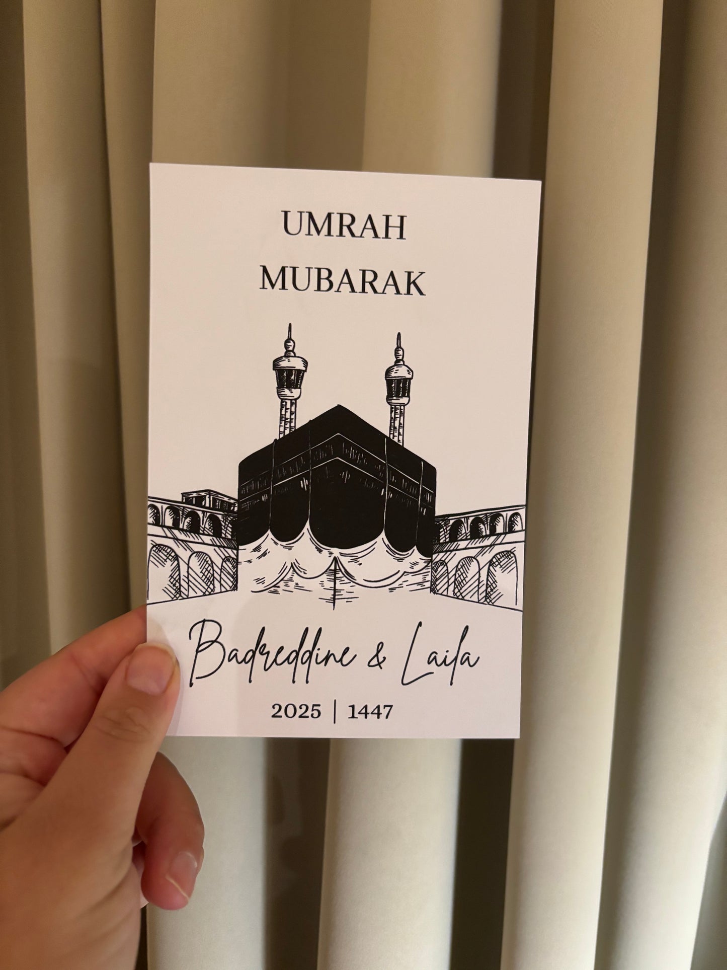 Umrah / Hadj Mubarak || tafelkaart