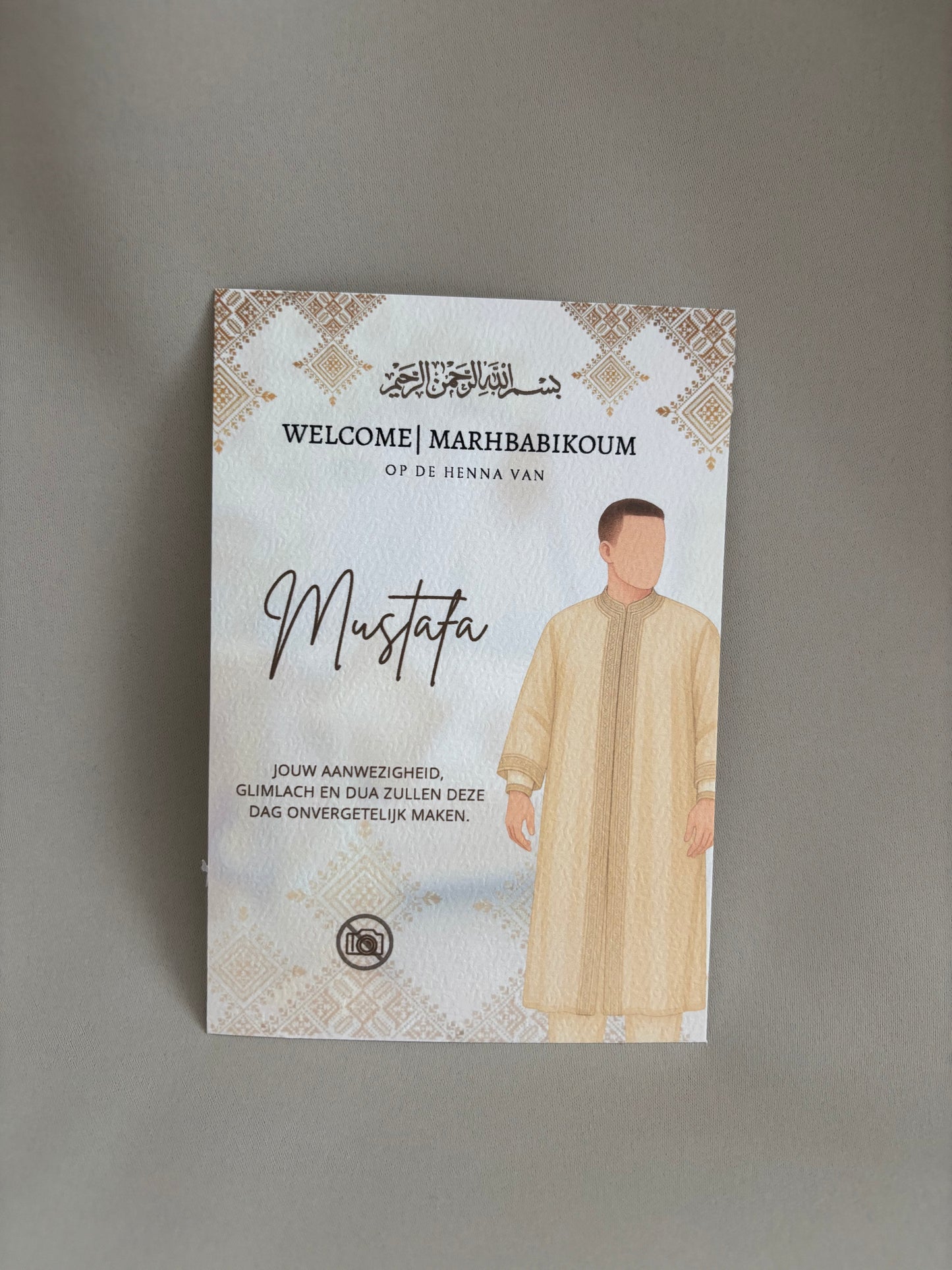 Marhababikoum tafelkaart mannen | Henna