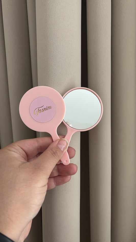 Mini handspiegel roze