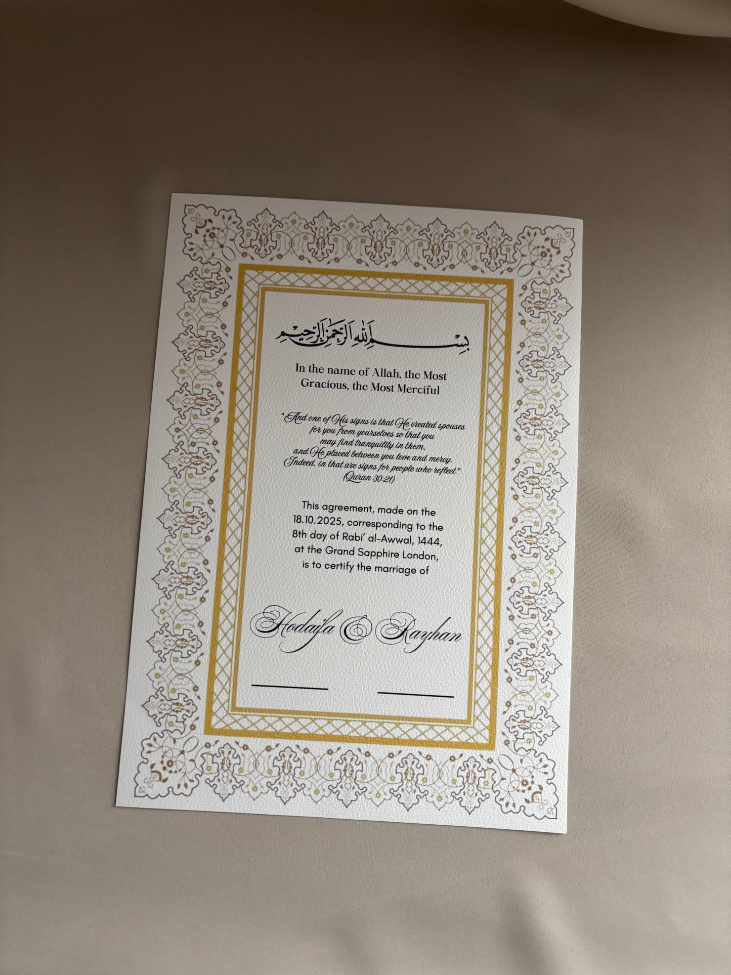 Nikah certificaat