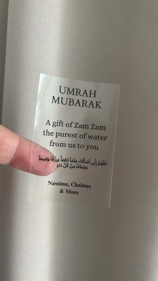 Transparante stickers | Umrah Mubarak