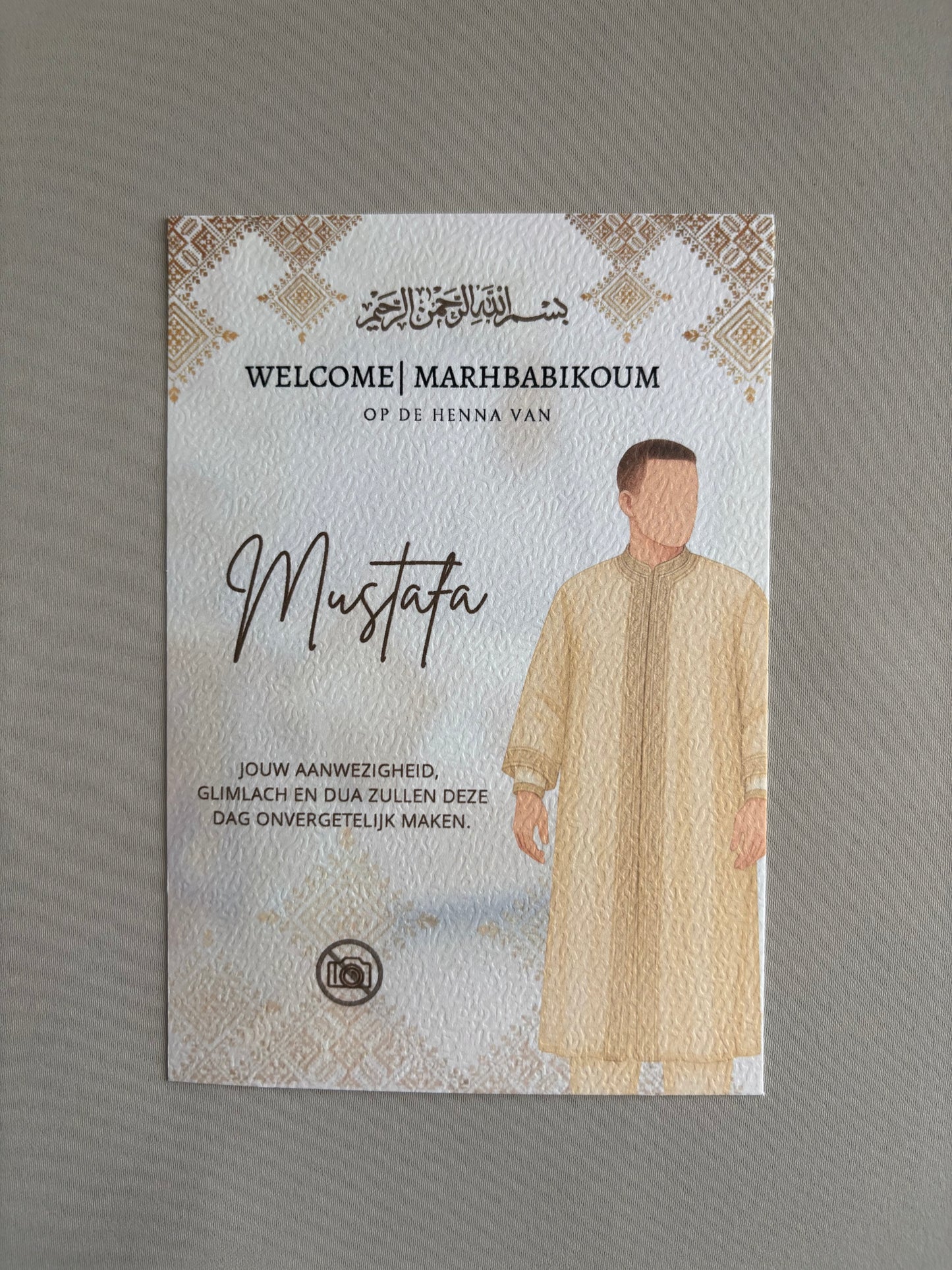 Marhababikoum tafelkaart mannen | Henna
