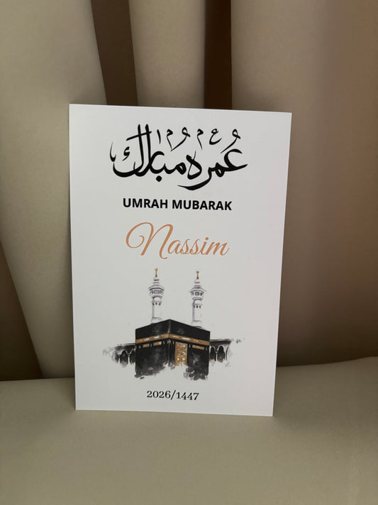 Umrah Mubarak Tafelkaart