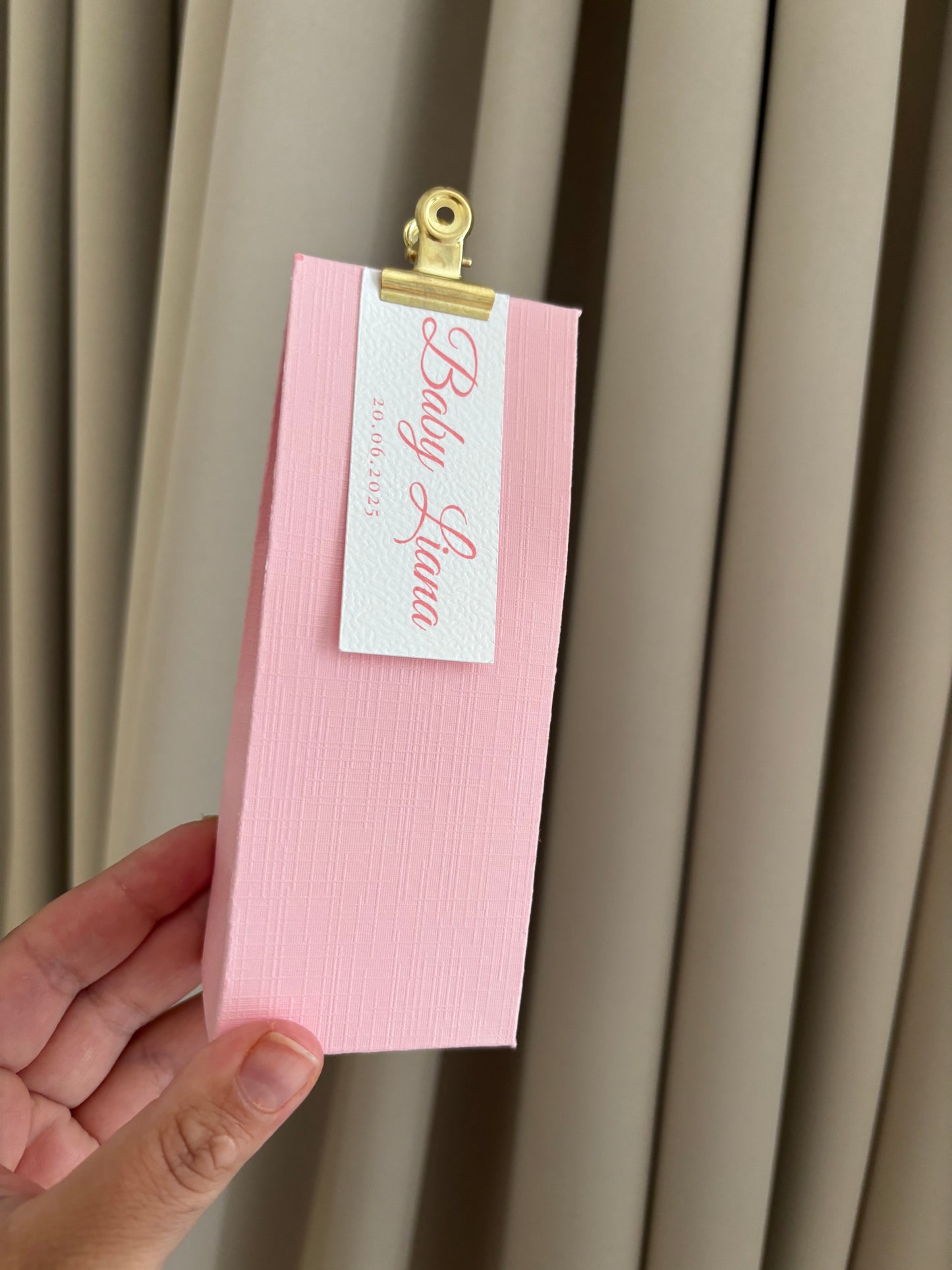 Babyshower bedankje | hoog doosje | verschillende kleuren
