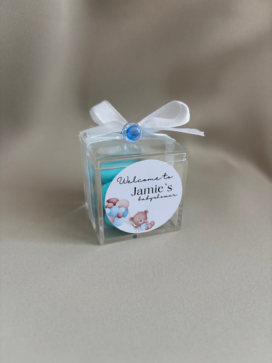 Babyshower bedankje | met amandelbonen