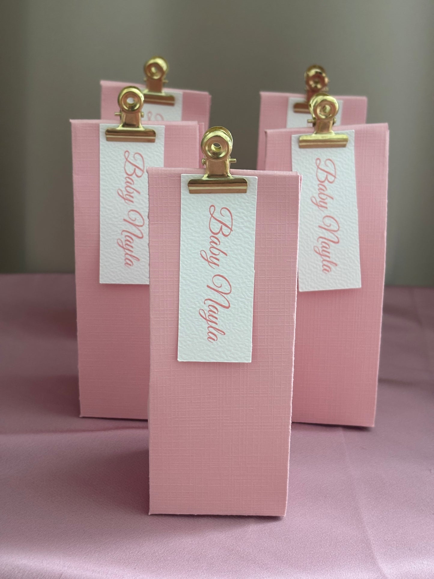 Babyshower bedankje | hoog doosje | verschillende kleuren