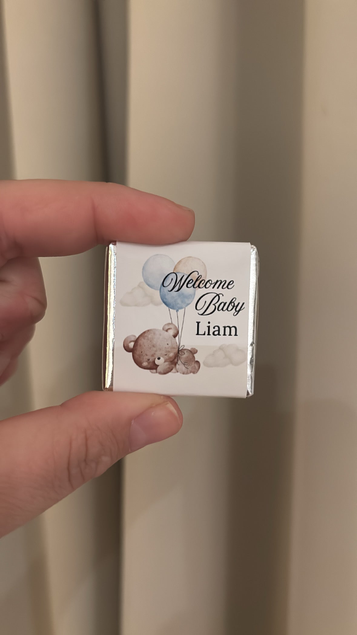 Welcome baby chocolade