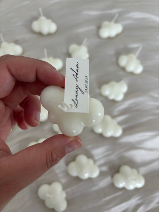 Wolken kaars bedankje