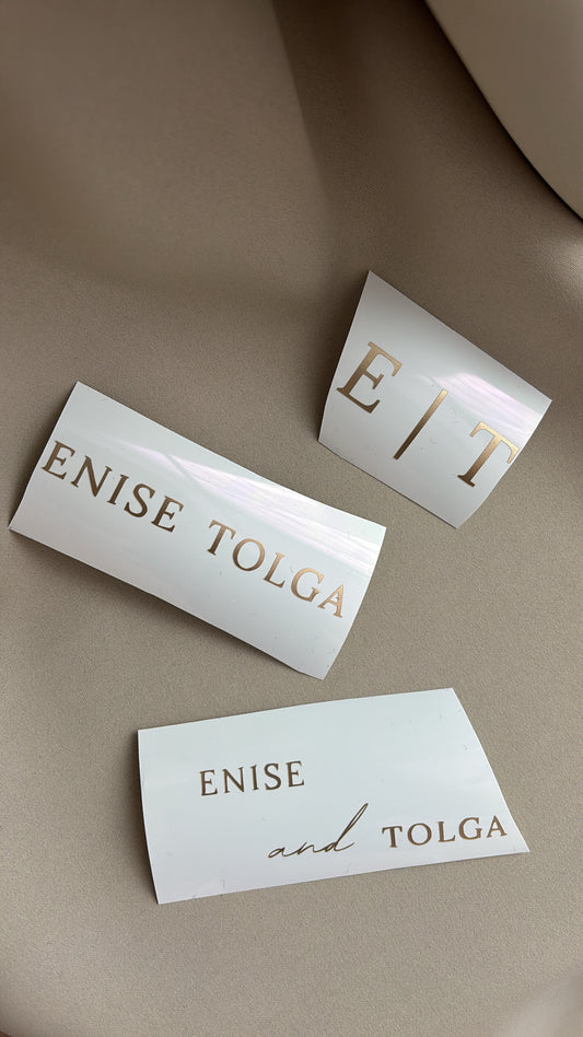 Dienblad vinyl stickers | set van 3