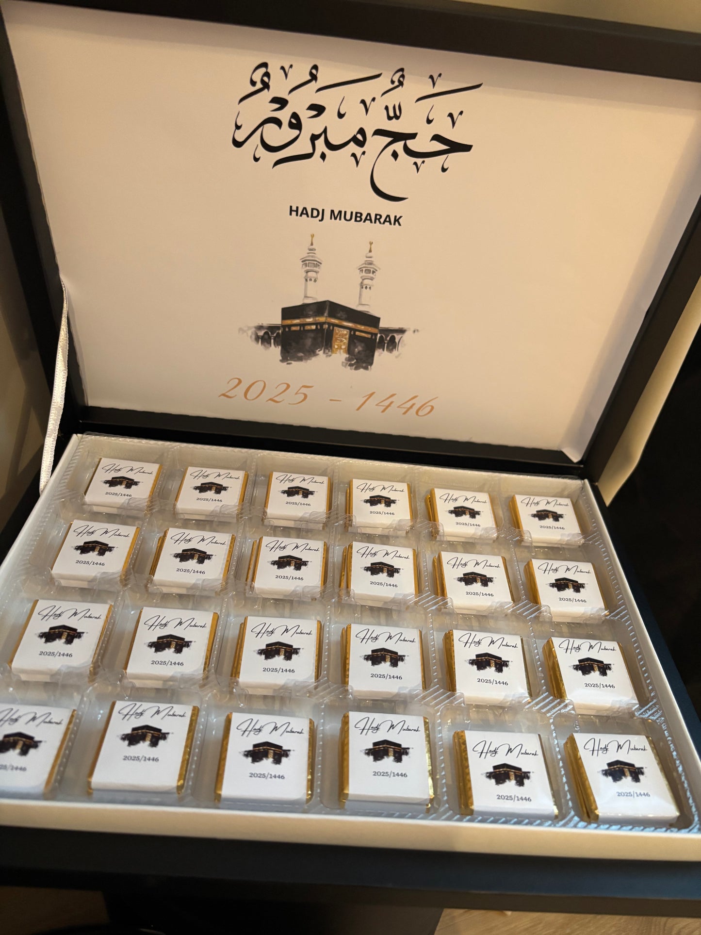 Umrah & Hadj Mubarak Chocoladebox | met inhoud & ontwerp