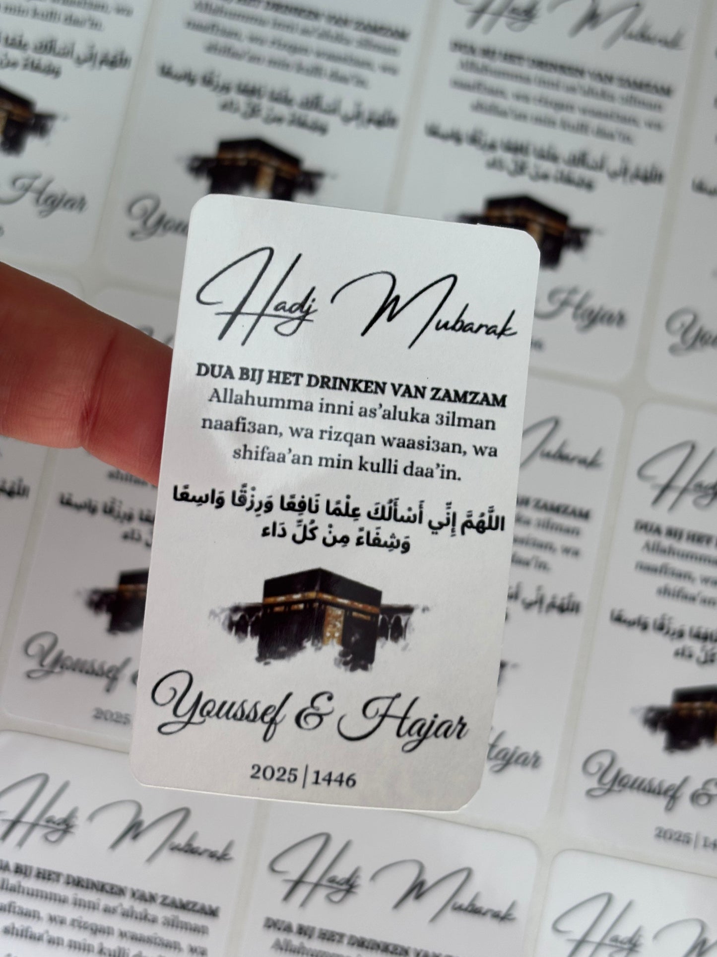 A gift of zamzam stickers