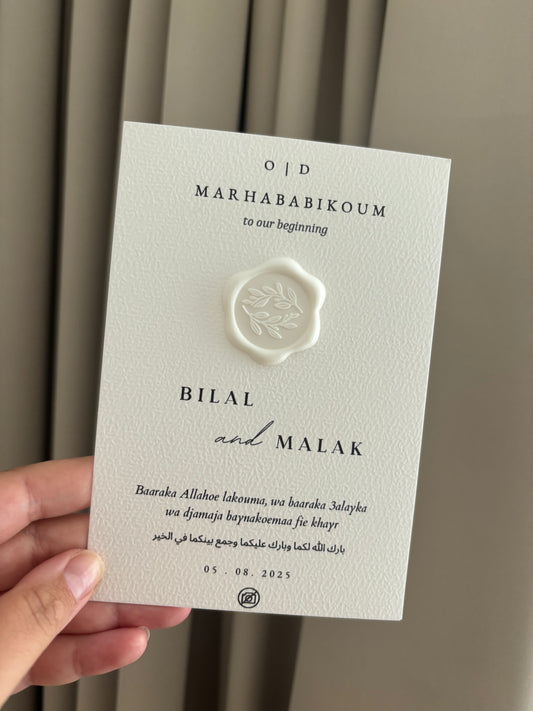 Tafelkaart Henna & bruiloft | met waxzegel