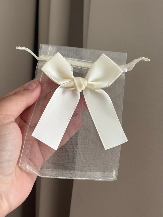 Zakje met strik | Beige