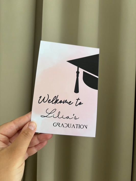 Welcome to | graduation Tafelkaart