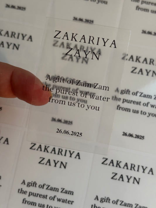 A gif of zamzam stickers | transparant