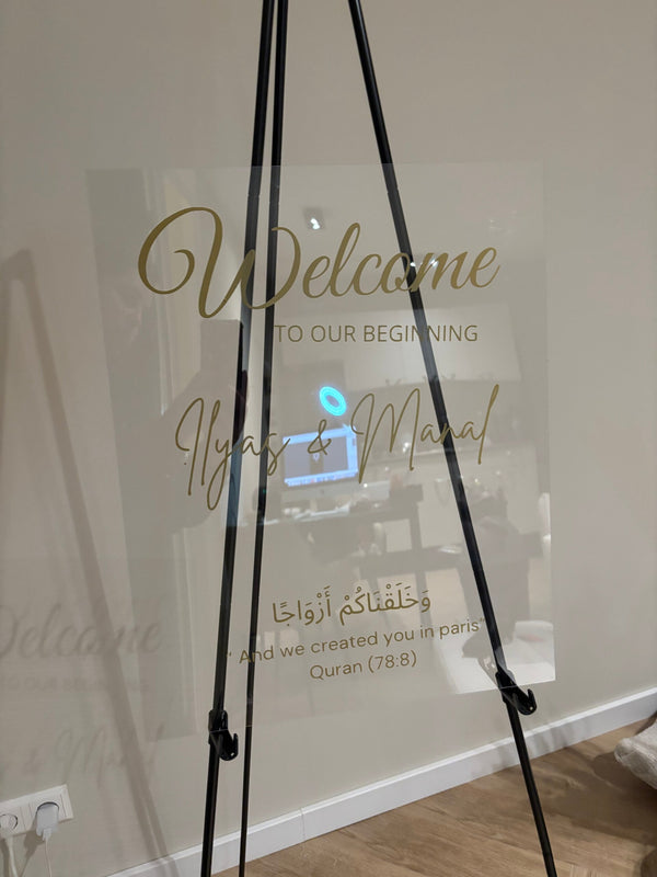 Gepersonaliseerde welkomstbord