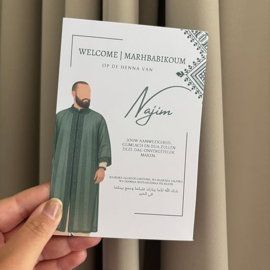 Tafelkaart Henna | man