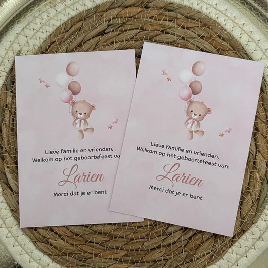 Tafelkaart ballon/beer