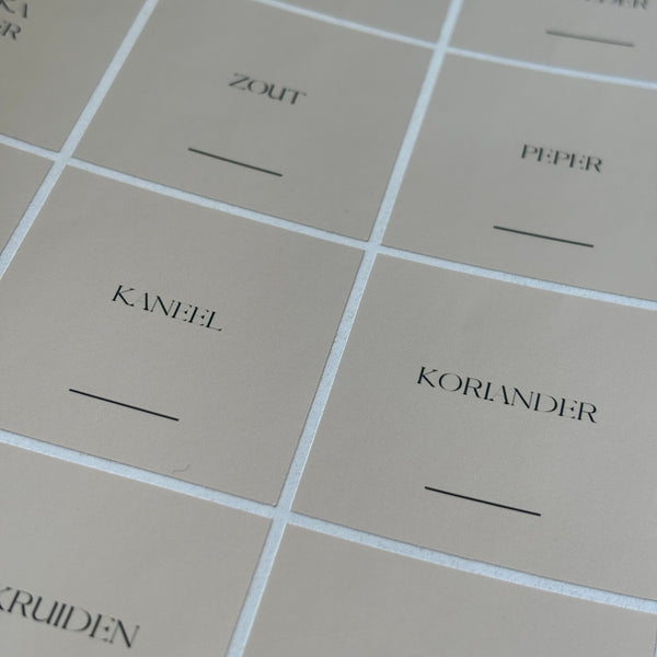 Kruidenlabels | pierson | beige