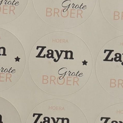Stickers grote broer/zus