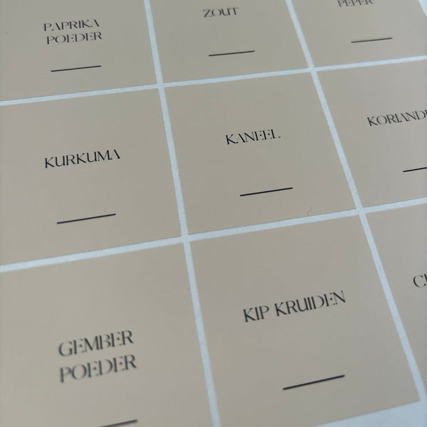 Kruidenlabels | pierson | beige