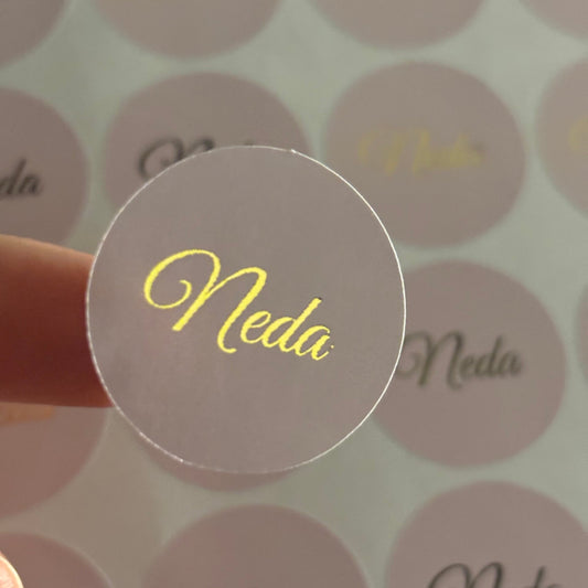 Ronde stickers || goudfolie