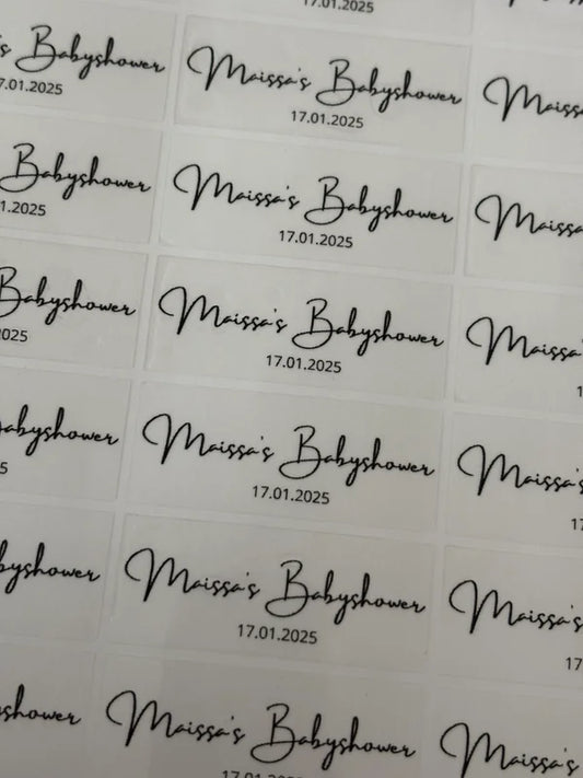 Transparante stickers || rechthoek